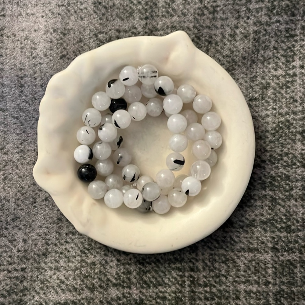 Hand crafted Moonstone stretch bracelets handcrafted 10mm  7 inches bundle